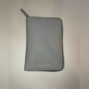 Kate Spade Gray Zip Leather Folio